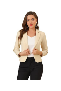 Allegra K Cropped Work Blazer