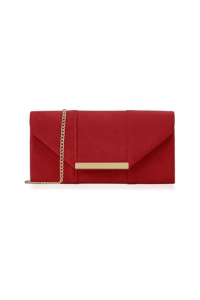 Envelope Clutch with Gold Hardware