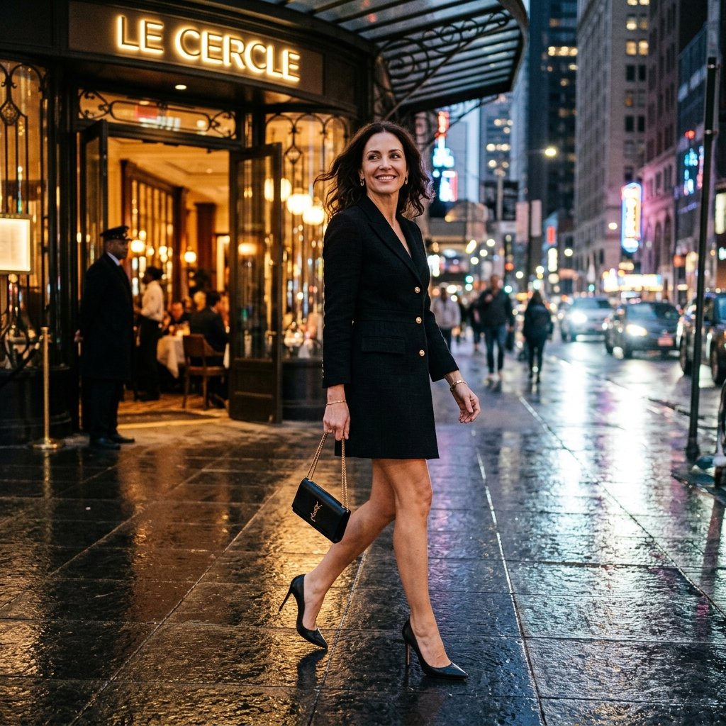 black blazer dress