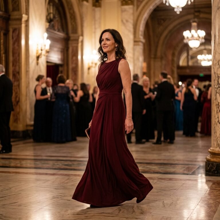 dark evening gown