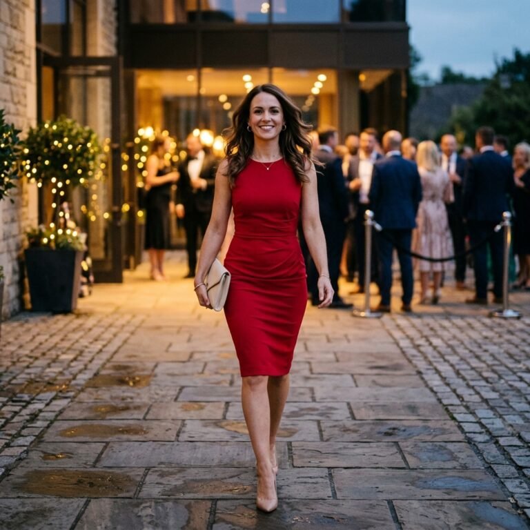 red cocktail dress